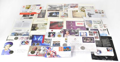 Lot 682 - A collection of commemorative coin covers and...