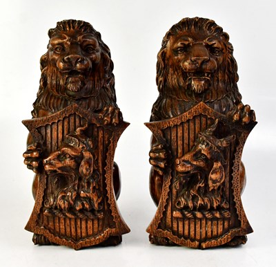 Lot 349 - A pair of late 19th/early 20th century carved...