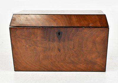 Lot 329 - A 19th century mahogany tea caddy of typical...
