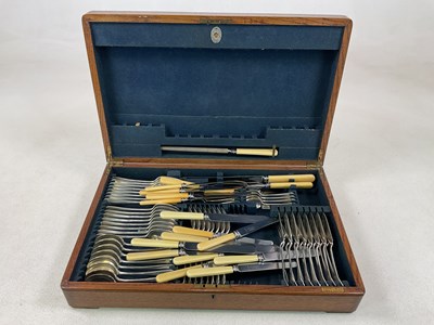 Lot 331 - MAPPIN & WEBB; a silver plated cutlery set...