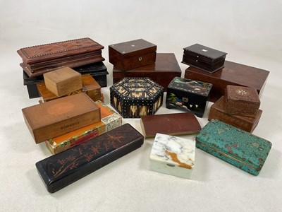 Lot 29 - A collection of various types of boxes,...