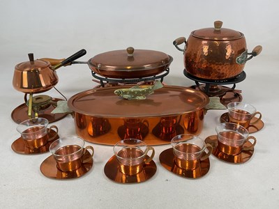 Lot 131 - A collection of copper ware, including a...