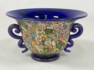 Lot 216 - GAMBARO & POGGI: a cobalt blue art glass...