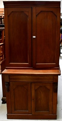 Lot 81a - A Victorian mahogany bookcase with blind...