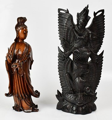 Lot 272 - An Indonesian carved hardwood figure group of...