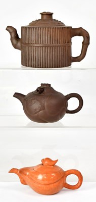 Lot 256 - Two Yixing teapots, one example with...