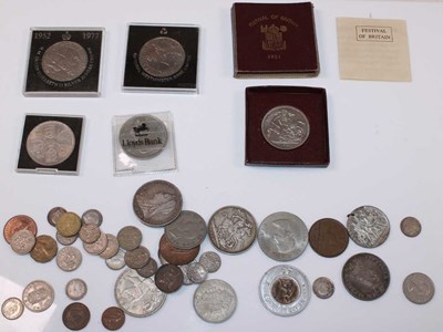 Lot 440 - Two Victorian silver crowns, 1889 and 1900, a...