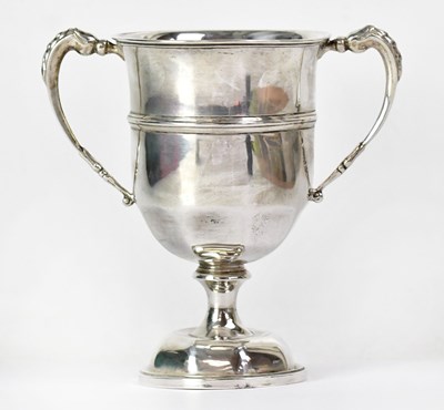 Lot 632 - A George V hallmarked silver twin-handled...