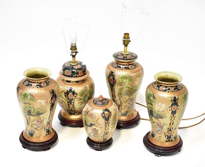 Lot 271 - Five Japanese 20th century Satsuma porcelain...