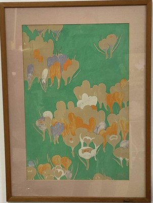 Lot 313 - NANCY SMITH (1881-1962); mixed media, abstract...