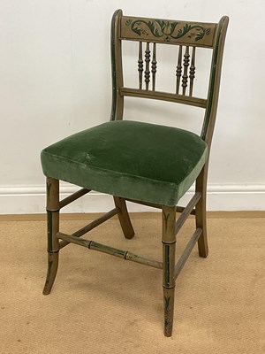 Lot 783 - A decorative painted single chair with...