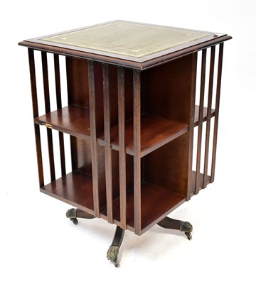 Lot 61 - An Edwardian-style mahogany revolving bookcase...