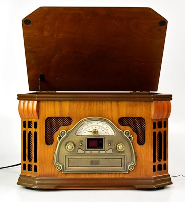 Lot 525 - STEEPLETONE; a model E516 wooden cased record...