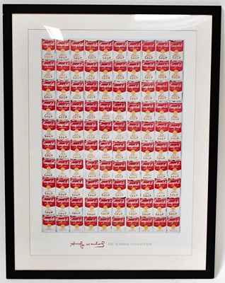 Lot 493 - THE WARHOL COLLECTION; a poster depicting rows...