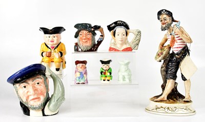 Lot 132 - Three Royal Doulton character jugs, comprising...