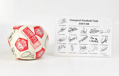 Lot 531 - LIVERPOOL FOOTBALL CLUB; a signed football...