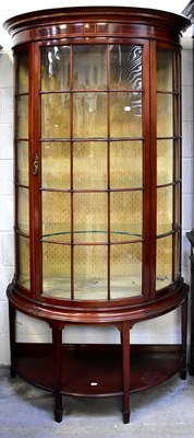 Lot 126 - A reproduction mahogany satinwood inlaid...