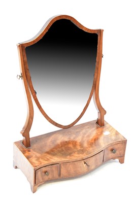 Lot 127 - A mahogany toilet mirror, with shield-shaped...
