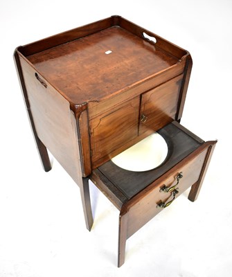 Lot 117 - A George III mahogany Lancashire bedside...