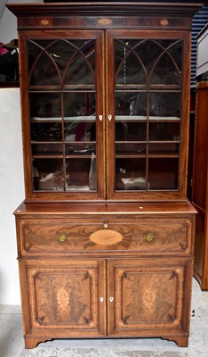 Lot 92 - A George III satinwood crossbanded and line...