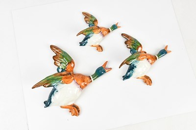 Lot 167 - BESWICK; a set of three wall mounted graduated...