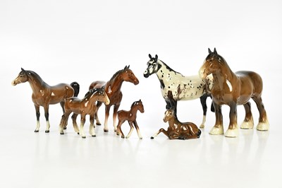 Lot 168 - BESWICK; a collection of seven horses...