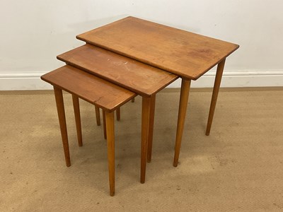 Lot 538 - A nest of three mid 20th century Danish teak...