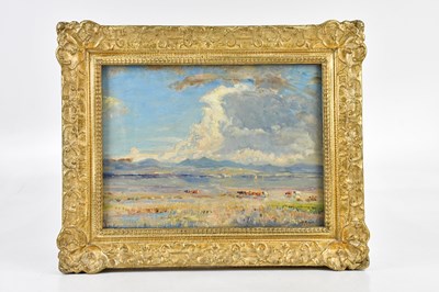 Lot 522 - HERBERT ROYLE; oil on board, 'Snowdonia from...