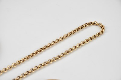 Lot 1 - A 9ct yellow gold bangle, two pairs of yellow...