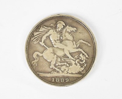 Lot 656 - A Victorian silver crown, 1889, Jubilee head.