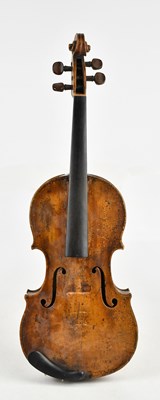 Lot 1081 - A full size viola in need of restoration, with...