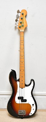 Lot 1105 - An unnamed four string P style bass guitar.