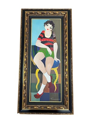 Lot 369 - ITZCHAK TARKAY (ISRAELI, 1935-2012); oil on...