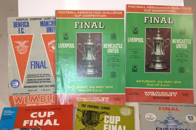 Lot 59 - FOOTBALL CUP FINALS; a group of ten programmes...