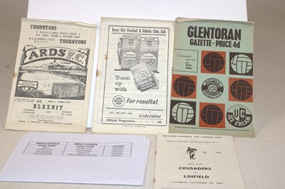 Lot 65 - IRISH FOOTBALL; four programmes from the...