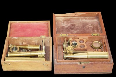 Lot 1105 - A Victorian mahogany cased travelling pocket...