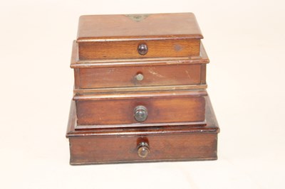 Lot 1098 - Four Victorian mahogany and walnut travelling...