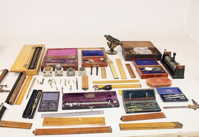 Lot 1092 - A very large collection of drawing instruments...