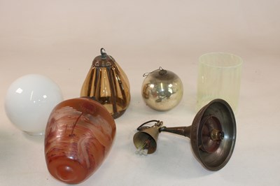 Lot 1241 - A group of vintage light fittings, including a...