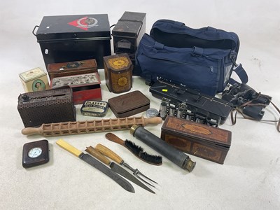 Lot 37 - A quantity of vintage tins, and a bus...