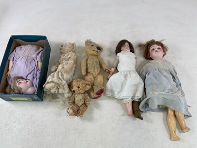 Lot 1089 - ARMAND MARSEILLE; a bisque headed doll, length...