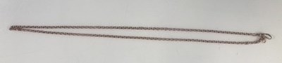 Lot 370 - A 9ct rose gold belcher chain with sprung...