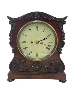 Lot 645 - An early Victorian mahogany eight day bracket...