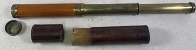 Lot 122 - CHARLES LINCOLN OF LONDON; a three draw brass...