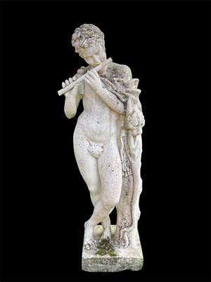 Lot 2333 - A composite statue of pan, height 137cm.