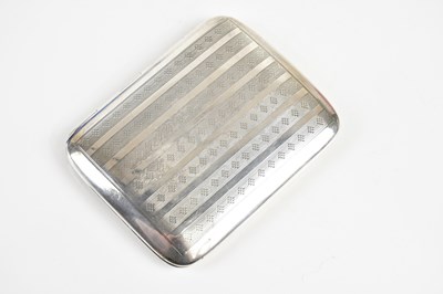 Lot 1536 - An imported sterling silver cigarette case of...