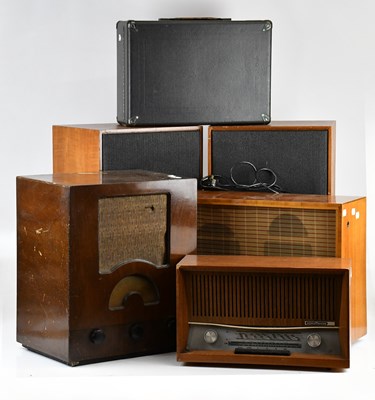 Lot 1108 - EKCO; a walnut cased radio, a Nordmende radio,...