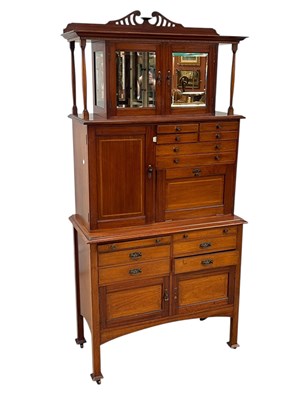 Lot 2084 - An Edwardian inlaid mahogany dentist's cabinet,...