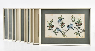 Lot 44 - Ten early 19th century Chinese pith paintings,...