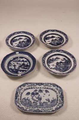 Lot 237 - A circa 1800 Chinese Export blue and white...